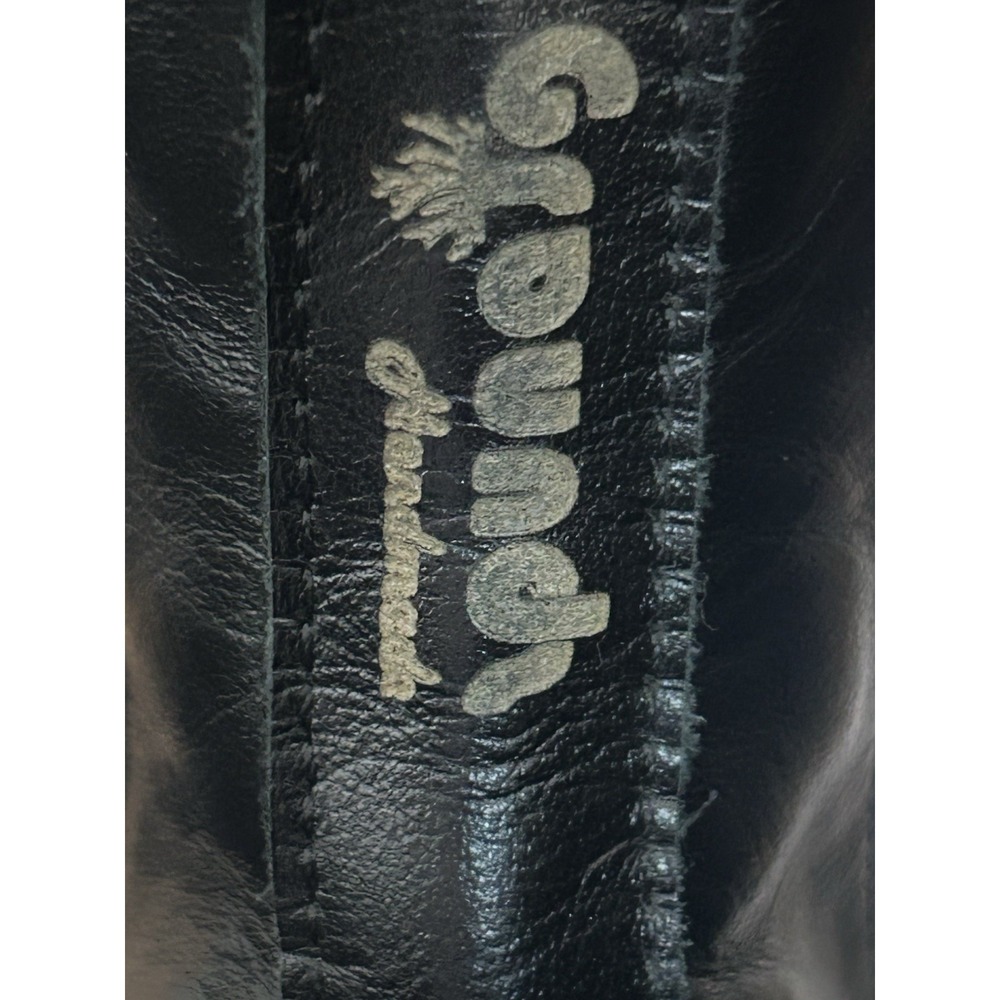 Groundz Handmade Black Boots W/ 9.5-10 Grounding Shoes 100% Full Grain Leather - Picture 4 of 10